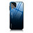 Coque Rebord Contour Silicone et Vitre Miroir Housse Etui Degrade Arc en Ciel LS1 pour Samsung Galaxy M33 5G Bleu