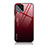 Coque Rebord Contour Silicone et Vitre Miroir Housse Etui Degrade Arc en Ciel LS1 pour Samsung Galaxy M33 5G Rouge