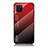 Coque Rebord Contour Silicone et Vitre Miroir Housse Etui Degrade Arc en Ciel LS1 pour Samsung Galaxy M60s Rouge