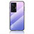 Coque Rebord Contour Silicone et Vitre Miroir Housse Etui Degrade Arc en Ciel LS1 pour Vivo X70 Pro 5G Violet Clair