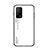 Coque Rebord Contour Silicone et Vitre Miroir Housse Etui Degrade Arc en Ciel LS1 pour Xiaomi Mi 10T 5G Blanc