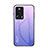 Coque Rebord Contour Silicone et Vitre Miroir Housse Etui Degrade Arc en Ciel LS1 pour Xiaomi Mi 13 Lite 5G Violet Clair