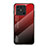 Coque Rebord Contour Silicone et Vitre Miroir Housse Etui Degrade Arc en Ciel LS1 pour Xiaomi Redmi 10 India Rouge