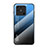Coque Rebord Contour Silicone et Vitre Miroir Housse Etui Degrade Arc en Ciel LS1 pour Xiaomi Redmi 10 Power Bleu