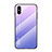Coque Rebord Contour Silicone et Vitre Miroir Housse Etui Degrade Arc en Ciel LS1 pour Xiaomi Redmi 9A Violet Clair