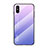 Coque Rebord Contour Silicone et Vitre Miroir Housse Etui Degrade Arc en Ciel LS1 pour Xiaomi Redmi 9i Violet Clair