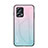 Coque Rebord Contour Silicone et Vitre Miroir Housse Etui Degrade Arc en Ciel LS1 pour Xiaomi Redmi Note 11T Pro 5G Cyan