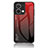 Coque Rebord Contour Silicone et Vitre Miroir Housse Etui Degrade Arc en Ciel LS1 pour Xiaomi Redmi Note 13 Pro 5G Rouge