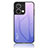 Coque Rebord Contour Silicone et Vitre Miroir Housse Etui Degrade Arc en Ciel LS1 pour Xiaomi Redmi Note 13 Pro 5G Violet Clair