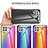 Coque Rebord Contour Silicone et Vitre Miroir Housse Etui Degrade Arc en Ciel LS2 pour Samsung Galaxy A22 4G Petit
