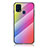 Coque Rebord Contour Silicone et Vitre Miroir Housse Etui Degrade Arc en Ciel LS2 pour Samsung Galaxy M31 Prime Edition Rose