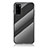 Coque Rebord Contour Silicone et Vitre Miroir Housse Etui Degrade Arc en Ciel LS2 pour Samsung Galaxy S20 5G Noir