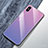 Coque Rebord Contour Silicone et Vitre Miroir Housse Etui Degrade Arc en Ciel M01 pour Apple iPhone Xs Max Violet