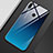 Coque Rebord Contour Silicone et Vitre Miroir Housse Etui Degrade Arc en Ciel M01 pour Huawei Enjoy 9 Plus Bleu
