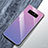Coque Rebord Contour Silicone et Vitre Miroir Housse Etui Degrade Arc en Ciel M01 pour Samsung Galaxy Note 8 Duos N950F Violet