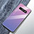 Coque Rebord Contour Silicone et Vitre Miroir Housse Etui Degrade Arc en Ciel M01 pour Samsung Galaxy S10 Violet