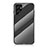 Coque Rebord Contour Silicone et Vitre Miroir Housse Etui Degrade Arc en Ciel M01 pour Samsung Galaxy S25 Ultra 5G Noir