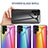 Coque Rebord Contour Silicone et Vitre Miroir Housse Etui Degrade Arc en Ciel M01 pour Samsung Galaxy S25 Ultra 5G Petit