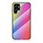 Coque Rebord Contour Silicone et Vitre Miroir Housse Etui Degrade Arc en Ciel M01 pour Samsung Galaxy S25 Ultra 5G Rose