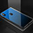 Coque Rebord Contour Silicone et Vitre Miroir Housse Etui Degrade Arc en Ciel M01 pour Xiaomi Mi 8 Bleu