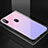 Coque Rebord Contour Silicone et Vitre Miroir Housse Etui Degrade Arc en Ciel M01 pour Xiaomi Mi 8 Violet