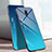 Coque Rebord Contour Silicone et Vitre Miroir Housse Etui Degrade Arc en Ciel M01 pour Xiaomi Redmi 8A Bleu