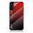 Coque Rebord Contour Silicone et Vitre Miroir Housse Etui Degrade Arc en Ciel M02 pour Samsung Galaxy S21 Plus 5G Rouge