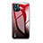 Coque Rebord Contour Silicone et Vitre Miroir Housse Etui Degrade Arc en Ciel pour Apple iPhone 13 Pro Max Rouge