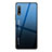 Coque Rebord Contour Silicone et Vitre Miroir Housse Etui Degrade Arc en Ciel pour Huawei Honor 9X Bleu