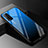 Coque Rebord Contour Silicone et Vitre Miroir Housse Etui Degrade Arc en Ciel pour Huawei Honor Play4T Pro Bleu