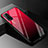 Coque Rebord Contour Silicone et Vitre Miroir Housse Etui Degrade Arc en Ciel pour Huawei Honor Play4T Pro Rouge et Noir