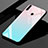 Coque Rebord Contour Silicone et Vitre Miroir Housse Etui Degrade Arc en Ciel pour Huawei P30 Lite New Edition Cyan