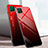 Coque Rebord Contour Silicone et Vitre Miroir Housse Etui Degrade Arc en Ciel pour Huawei P40 Lite Rouge