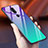 Coque Rebord Contour Silicone et Vitre Miroir Housse Etui Degrade Arc en Ciel pour Nokia 7.1 Plus Cyan