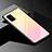 Coque Rebord Contour Silicone et Vitre Miroir Housse Etui Degrade Arc en Ciel pour Samsung Galaxy A51 5G Jaune