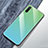 Coque Rebord Contour Silicone et Vitre Miroir Housse Etui Degrade Arc en Ciel pour Samsung Galaxy Note 10 Cyan