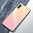 Coque Rebord Contour Silicone et Vitre Miroir Housse Etui Degrade Arc en Ciel pour Samsung Galaxy Note 10 Rose