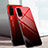 Coque Rebord Contour Silicone et Vitre Miroir Housse Etui Degrade Arc en Ciel pour Samsung Galaxy S20 Plus Rouge