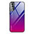 Coque Rebord Contour Silicone et Vitre Miroir Housse Etui Degrade Arc en Ciel pour Samsung Galaxy S21 Plus 5G Rose Rouge