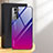 Coque Rebord Contour Silicone et Vitre Miroir Housse Etui Degrade Arc en Ciel pour Samsung Galaxy S24 Plus 5G Rose Rouge