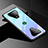 Coque Rebord Contour Silicone et Vitre Miroir Housse Etui Degrade Arc en Ciel pour Xiaomi Black Shark 3 Pro Bleu Ciel