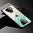 Coque Rebord Contour Silicone et Vitre Miroir Housse Etui Degrade Arc en Ciel pour Xiaomi Black Shark 3 Pro Vert