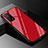 Coque Rebord Contour Silicone et Vitre Miroir Housse Etui Degrade Arc en Ciel pour Xiaomi Mi 10T Pro 5G Rouge