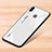 Coque Rebord Contour Silicone et Vitre Miroir Housse Etui Degrade Arc en Ciel pour Xiaomi Redmi Note 7 Blanc
