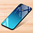 Coque Rebord Contour Silicone et Vitre Miroir Housse Etui Degrade Arc en Ciel pour Xiaomi Redmi Note 7 Bleu