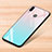 Coque Rebord Contour Silicone et Vitre Miroir Housse Etui Degrade Arc en Ciel pour Xiaomi Redmi Note 7 Bleu Ciel