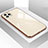 Coque Rebord Contour Silicone et Vitre Miroir Housse Etui M01 pour Apple iPhone 11 Pro Max Or