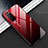 Coque Rebord Contour Silicone et Vitre Miroir Housse Etui M01 pour Huawei Honor Play4 5G Rouge