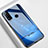 Coque Rebord Contour Silicone et Vitre Miroir Housse Etui M01 pour Huawei Honor Play4T Bleu