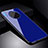 Coque Rebord Contour Silicone et Vitre Miroir Housse Etui M01 pour Huawei Mate 30 5G Bleu